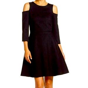 NEW Eliza J Cold Shoulder Pointe Fit & Flare Dress